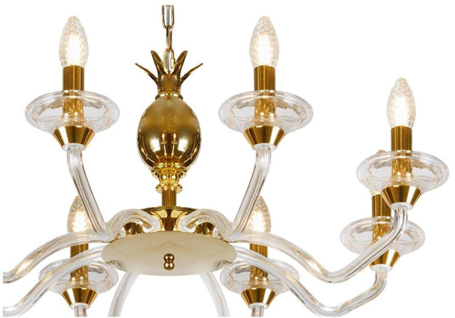 Подвесная люстра iLamp Flo YT2049-8 GD+Cear