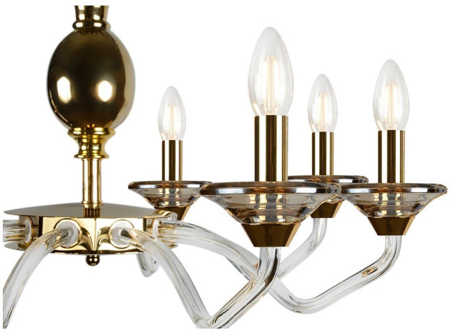 Подвесная люстра iLamp Flo YT2049-8 GD+Cear