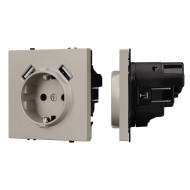 Механизм розетки Arlight с USB зарядкой SCT-NOBE-MUAA-SFPL-CA (230V, 16A) 059442