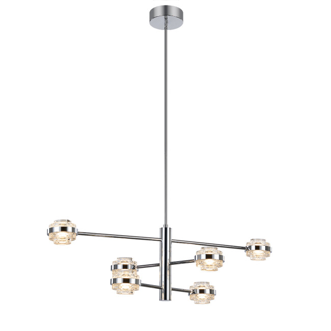 Люстра на штанге Delight Collection MD22030002 MX22030002-6A chrome/clear Люстра на штанге Delight Collection MD22030002 MX22030002-6A chrome/clear