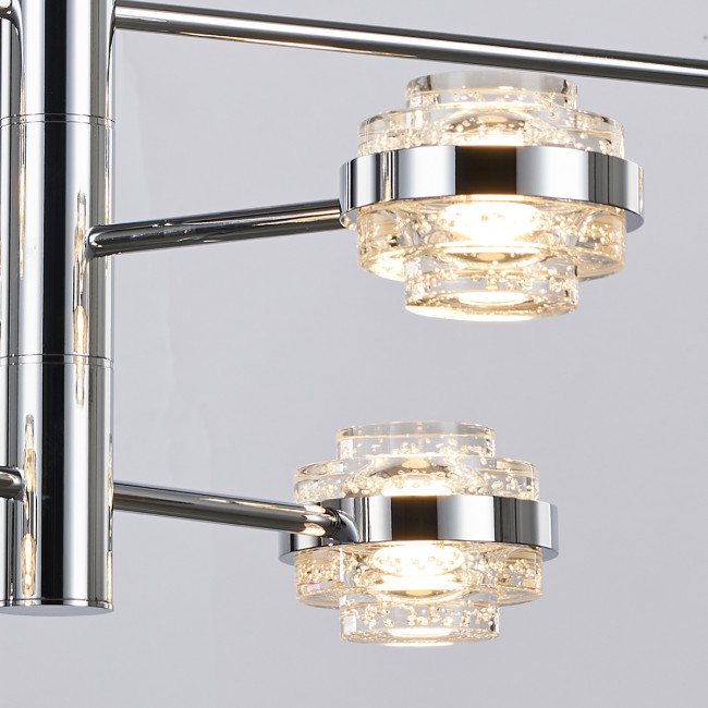 Люстра на штанге Delight Collection MD22030002 MX22030002-6A chrome/clear Люстра на штанге Delight Collection MD22030002 MX22030002-6A chrome/clear