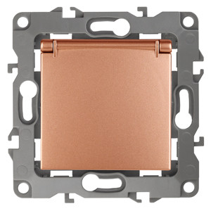 Розетка 2P+E Schuko со шторками с крышкой Эра 12-2103-14 Б0019329 Розетка 2P+E Schuko со шторками с крышкой Эра 12-2103-14 Б0019329