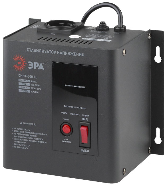 Стабилизатор напряжения настенный Эра СННТ-500-Ц Б0020165 Стабилизатор напряжения настенный Эра СННТ-500-Ц Б0020165