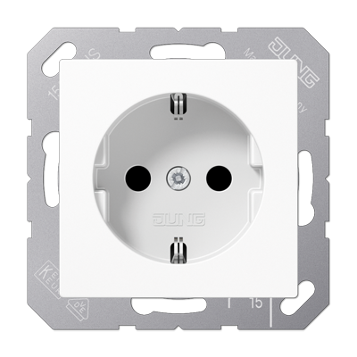 Розетка штепсельная Schuko Jung A1520BFKIWW Розетка штепсельная Schuko Jung A1520BFKIWW