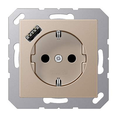 Розетка 2K+З USB Typ A Jung A1520-18ACH Розетка 2K+З USB Typ A Jung A1520-18ACH