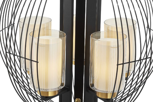 Подвесная люстра Lumina Deco Ponti LDP 1245-5 BK+MD Подвесная люстра Lumina Deco Ponti LDP 1245-5 BK+MD