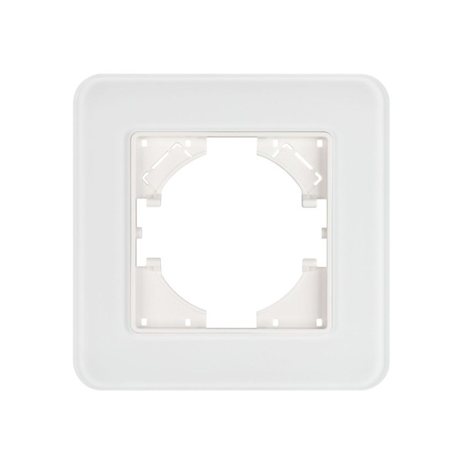 Рамка стеклянная на 1 пост Arlight FRM-OMALI-GS-1-WH 049648