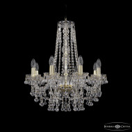 Подвесная люстра Bohemia Ivele Crystal 1409/8/195/h-63 G Подвесная люстра Bohemia Ivele Crystal 1409/8/195/h-63 G