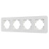 Рамка на 4 поста стеклянная Arlight FRM-OMALI-GS-4-WH 049700 Рамка на 4 поста стеклянная Arlight FRM-OMALI-GS-4-WH 049700