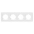 Рамка на 4 поста стеклянная Arlight FRM-OMALI-GS-4-WH 049700 Рамка на 4 поста стеклянная Arlight FRM-OMALI-GS-4-WH 049700