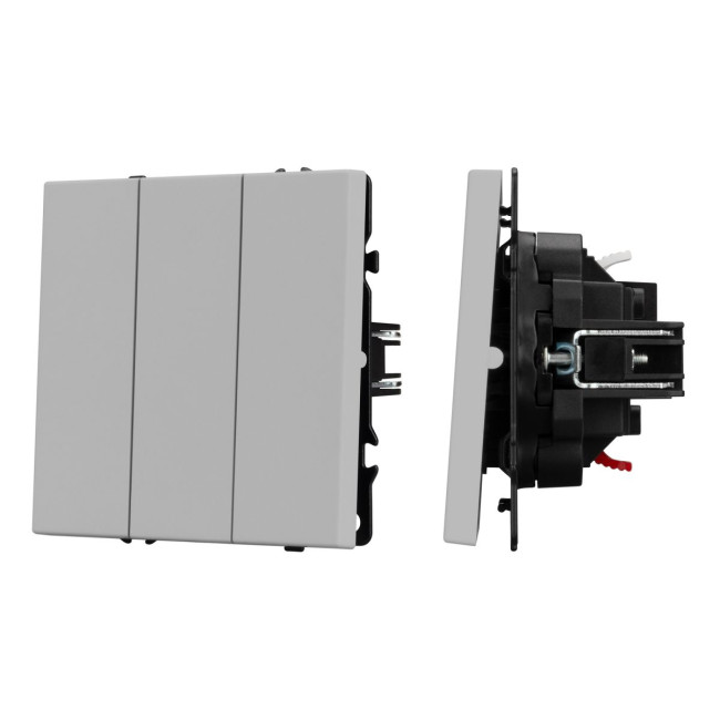 Механизм выключателя трехклавишный непроходной Arlight SWT-NOBE-MK03-SFPL-IS (230V, 10A) (Никель) 061800 Механизм выключателя трехклавишный непроходной Arlight SWT-NOBE-MK03-SFPL-IS (230V, 10A) (Никель) 061800