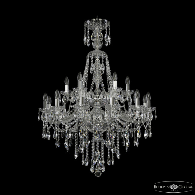Подвесная люстра Bohemia Ivele Crystal 1415/12+6/300/XL-114/2d Ni
