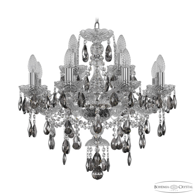 Подвесная люстра Bohemia Ivele Crystal 1415/8+4/200 Ni K731 Подвесная люстра Bohemia Ivele Crystal 1415/8+4/200 Ni K731