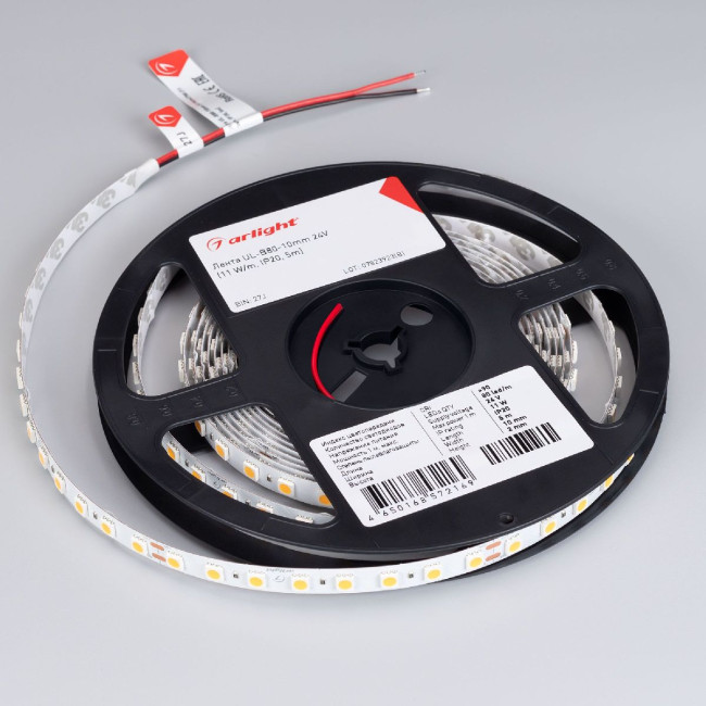 Светодиодная лента Arlight UL-B80-10mm 24V White6000 (11 W/m, IP20, 5m) 041373 Светодиодная лента Arlight UL-B80-10mm 24V White6000 (11 W/m, IP20, 5m) 041373