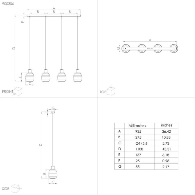 Подвесной светильник Eglo Manzanares 900306 Подвесной светильник Eglo Manzanares 900306