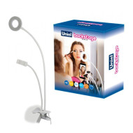 Настольная лампа (UL-00006867) Uniel Backstage ULK-F51-8W/SW/Dim IP20 White Настольная лампа (UL-00006867) Uniel Backstage ULK-F51-8W/SW/Dim IP20 White