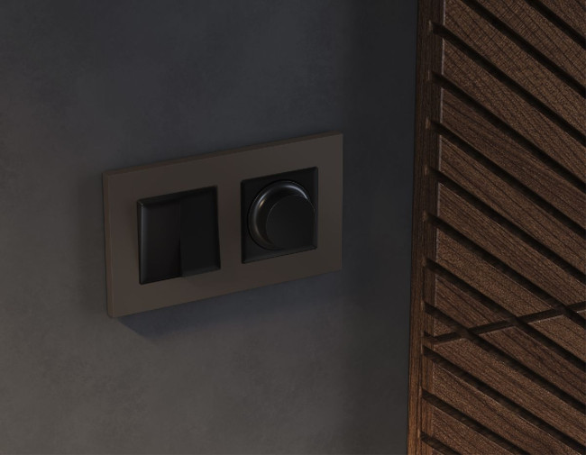 Лицевая панель для выключателя двухклавишного Ambrella Volt Alfa AP8030