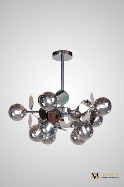 Люстра на штанге AM Group AM396 SP10 CHROM Люстра на штанге AM Group AM396 SP10 CHROM