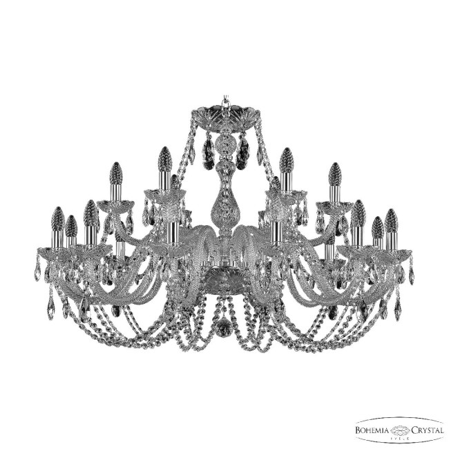 Подвесная люстра Bohemia Ivele Crystal 101/12+6/360 Ni Подвесная люстра Bohemia Ivele Crystal 101/12+6/360 Ni