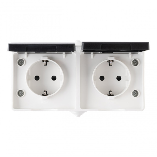 Розетка двойная с заземлением Arte Milano 309.40-2.grey Розетка двойная с заземлением Arte Milano 309.40-2.grey