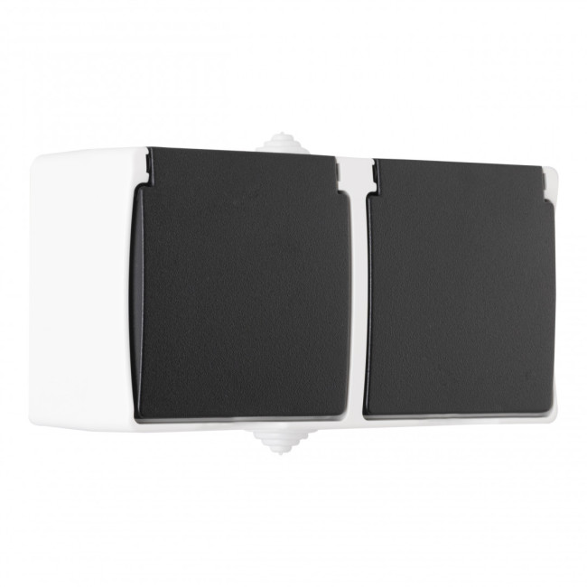 Розетка двойная с заземлением Arte Milano 309.40-2.grey Розетка двойная с заземлением Arte Milano 309.40-2.grey