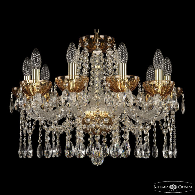 Подвесная люстра Bohemia Ivele Crystal 5413/10/200 G Amber/M-1H