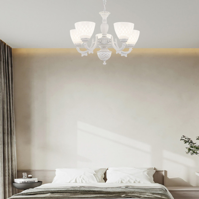 Подвесная люстра Arte Milano 343837/5 WT+SL Подвесная люстра Arte Milano 343837/5 WT+SL