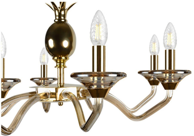 Подвесная люстра iLamp Flo YT2049-8 GD+COG Подвесная люстра iLamp Flo YT2049-8 GD+COG