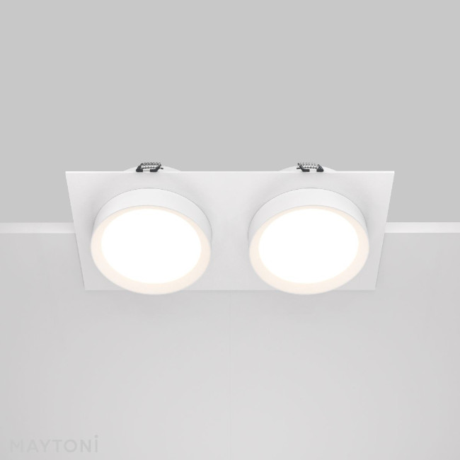 Встраиваемый светильник Maytoni Hoop DL086-02-GX53-SQ-W