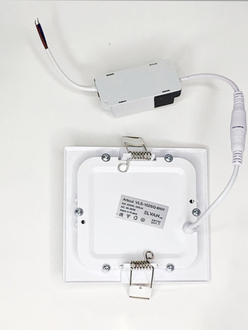 Встраиваемый светильник Elvan VLS-102SQ-6W-WW-Wh
