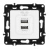 Розетка USB 2.1А+1А Arte Milano 217.46-1.white Розетка USB 2.1А+1А Arte Milano 217.46-1.white