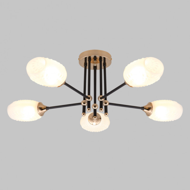 Потолочная люстра IMEX MD.4144-5-S-BK+FGD