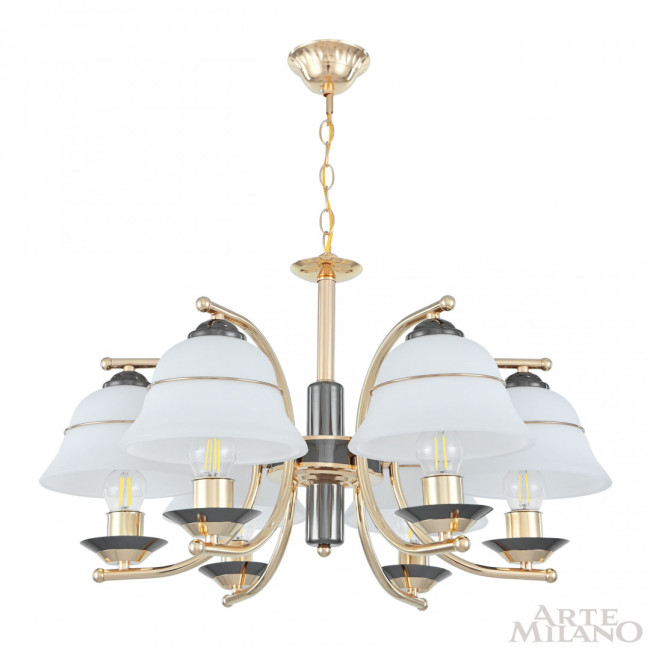 Подвесная люстра Arte Milano Florentia-1240 301240/6 Bk/Gd Подвесная люстра Arte Milano Florentia-1240 301240/6 Bk/Gd