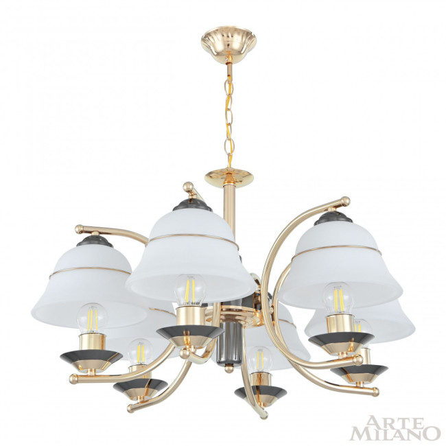 Подвесная люстра Arte Milano Florentia-1240 301240/6 Bk/Gd Подвесная люстра Arte Milano Florentia-1240 301240/6 Bk/Gd