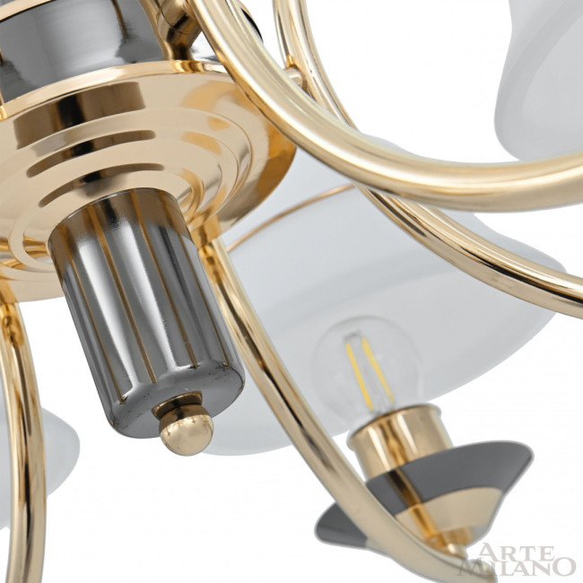 Подвесная люстра Arte Milano Florentia-1240 301240/6 Bk/Gd Подвесная люстра Arte Milano Florentia-1240 301240/6 Bk/Gd