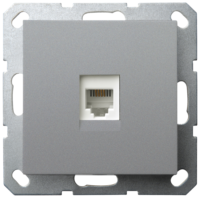 Интернет розетка Jasmart цвет алюминий разъем RJ45 (8/8) G6105S