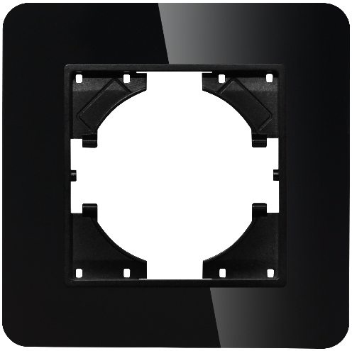 Рамка стеклянная на 1 пост Arlight FRM-OMALI-GS-1-BK 049662 Рамка стеклянная на 1 пост Arlight FRM-OMALI-GS-1-BK 049662