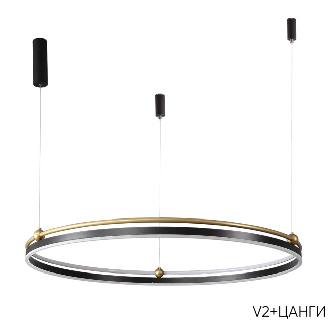 Подвесная люстра Crystal Lux FERNANDO SP88W LED BLACK/GOLD