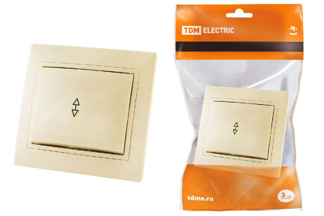 Выключатель одноклавишный на 2 направления Таймыр TDM Electric SQ1814-0107 Выключатель одноклавишный на 2 направления Таймыр TDM Electric SQ1814-0107