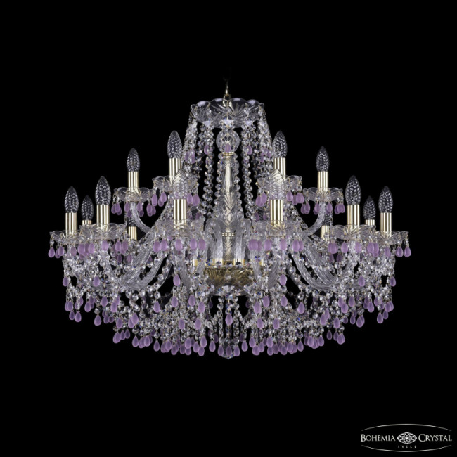 Подвесная люстра Bohemia Ivele Crystal 1410/12+6/300 G V7010