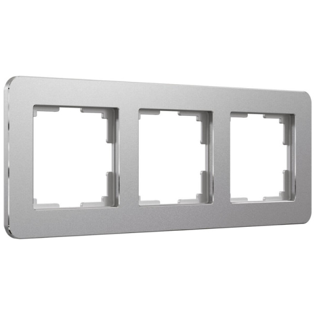 Рамка на 3 поста Werkel Platinum алюминий 4690389184475 W0032606 Рамка на 3 поста Werkel Platinum алюминий 4690389184475 W0032606