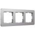 Рамка на 3 поста Werkel Platinum алюминий 4690389184475 W0032606 Рамка на 3 поста Werkel Platinum алюминий 4690389184475 W0032606