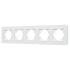 Рамка на 5 постов стеклянная Arlight FRM-OMALI-GS-5-WH 049704