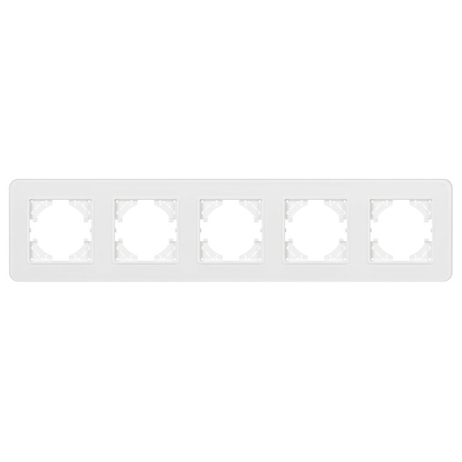 Рамка на 5 постов стеклянная Arlight FRM-OMALI-GS-5-WH 049704
