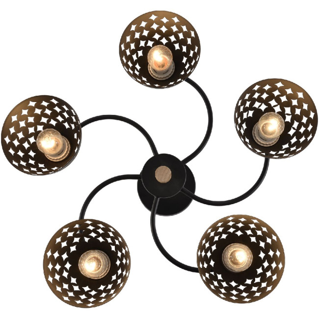 Люстра на штанге Reluce 01515-0.3-05 BK+WOOD Люстра на штанге Reluce 01515-0.3-05 BK+WOOD