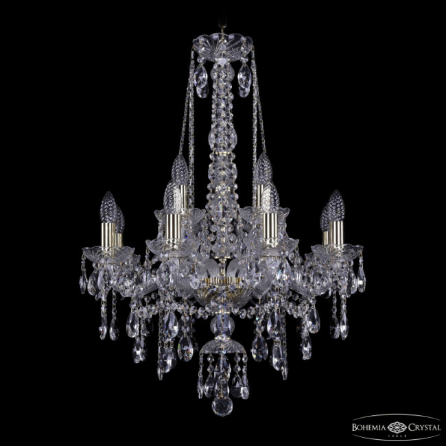 Подвесная люстра Bohemia Ivele Crystal 1415/8+4/200/h-75 G Подвесная люстра Bohemia Ivele Crystal 1415/8+4/200/h-75 G