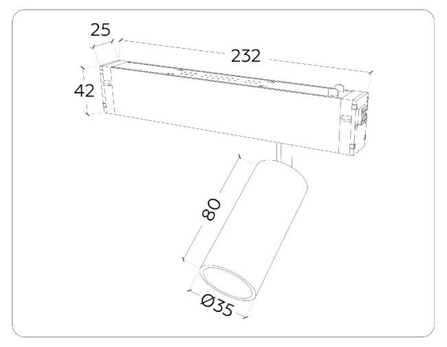 Трековый магнитный светильник Ambrella Light Magnetic 220V GL1203 Трековый магнитный светильник Ambrella Light Magnetic 220V GL1203