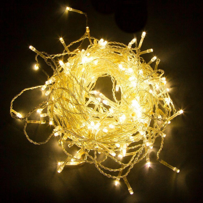 Уличная светодиодная гирлянда Feron Занавес 230V желтый без мерцания CL18 41622 Уличная светодиодная гирлянда Feron Занавес 230V желтый без мерцания CL18 41622