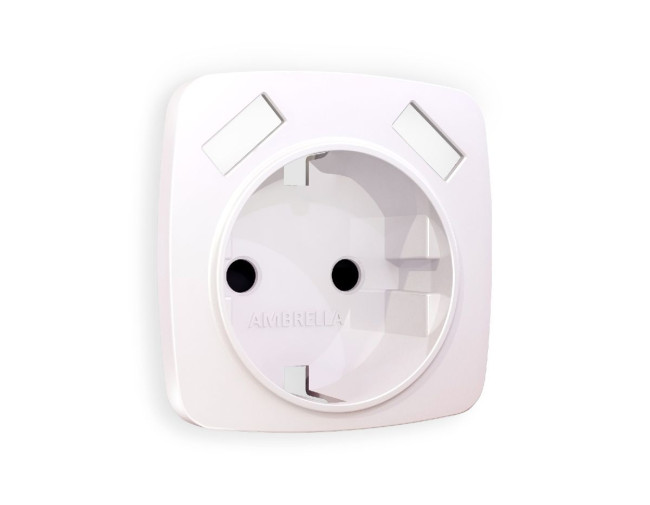 Лицевая панель для розетки с/з со шторками 2USB A+A Ambrella Volt Omega OP2090 Лицевая панель для розетки с/з со шторками 2USB A+A Ambrella Volt Omega OP2090