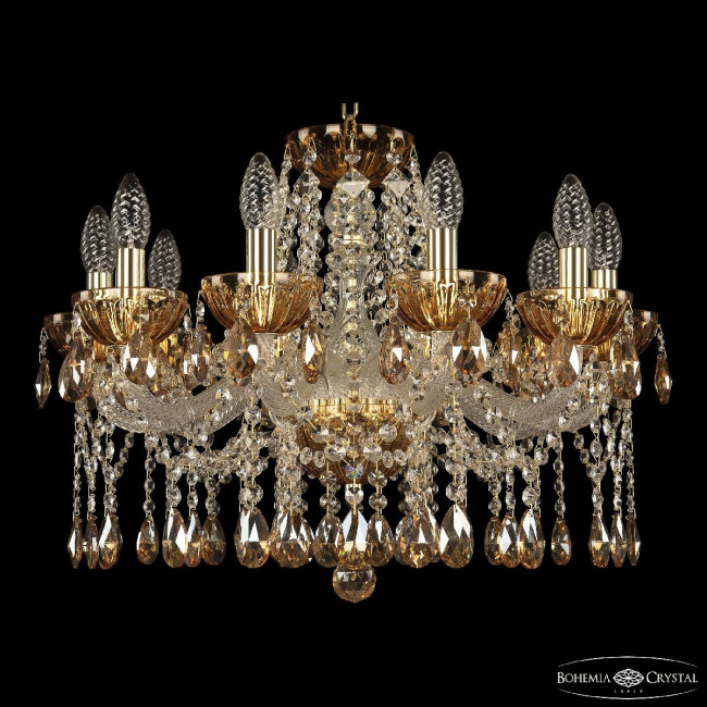 Подвесная люстра Bohemia Ivele Crystal 5413/10/200 G Amber/M-1H K721